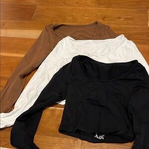 Elegant Black, White, and Brown Women's Tops